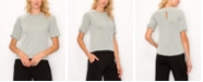 COIN 1804 Women's Jacquard Knit Button Back Top